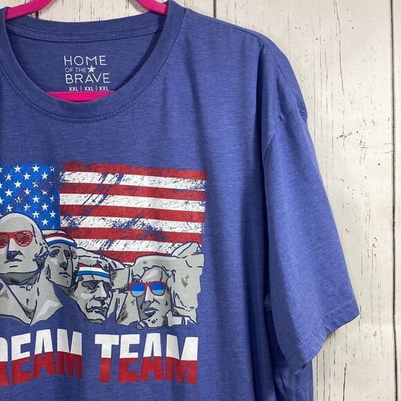 Home Of The Brave Dream Team Mens Mt Rushmore Graphic Short Sleeve Tee - Picture 3 of 11